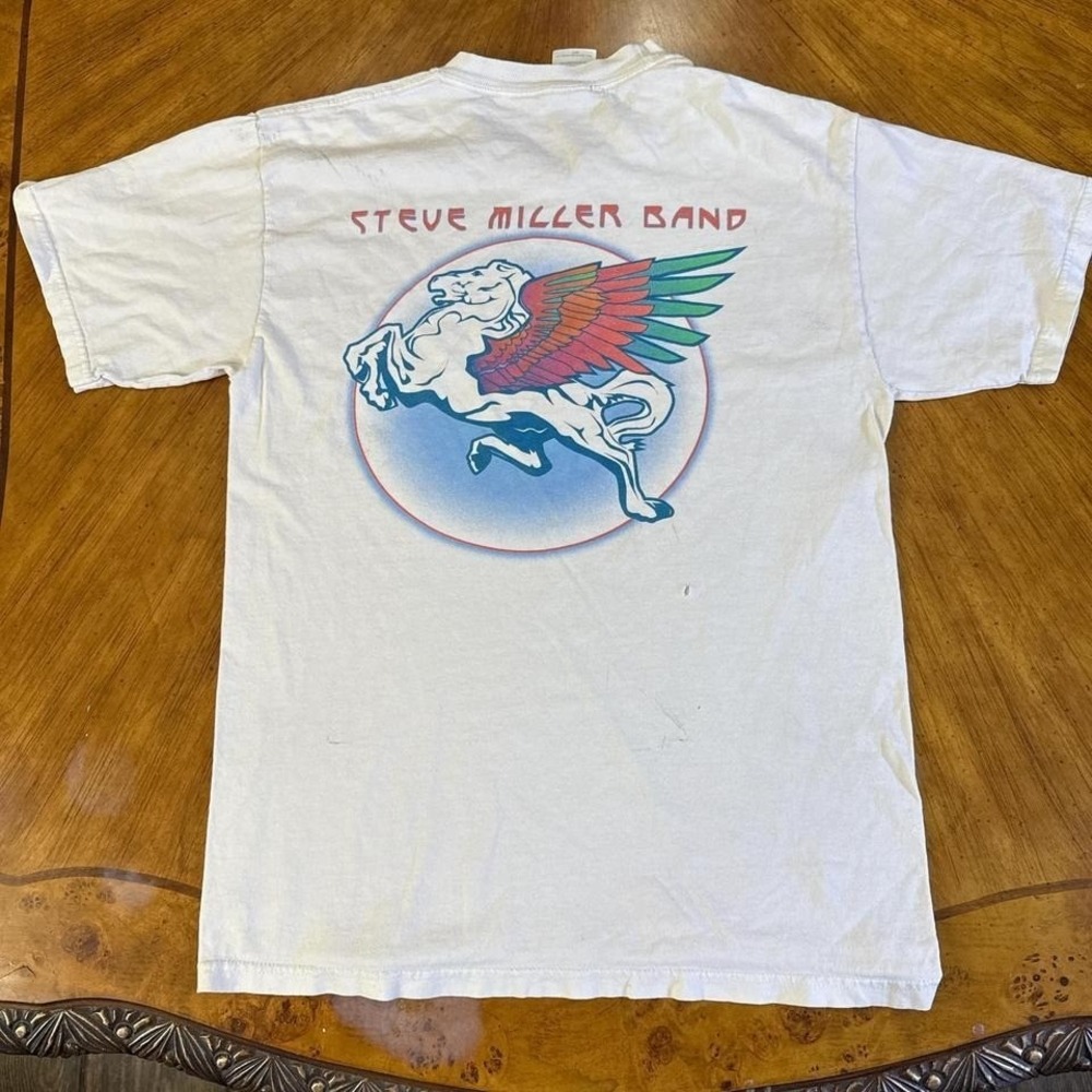 Vintage Steve Miller Band T-Shirt Jerzees Men's Medium - Picture 6 of 8
